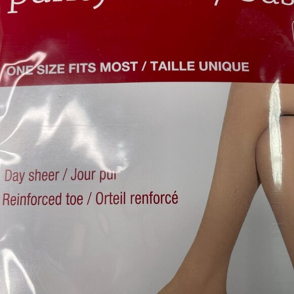 Set 2 Womens Pantyhose Day Sheer Beige u Reinforced Toe S M L Transparent - Picture 4 of 4